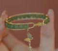 jade butterfly charm bracelet